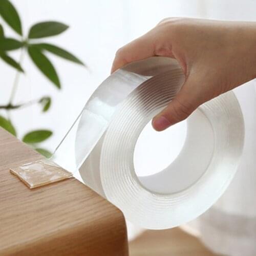 1M/2M/3M/5M Nano magic Tape Double Sided Tape Transparent Traceless Reusable Waterproof Adhesive Tape Cleanable Home Glue
