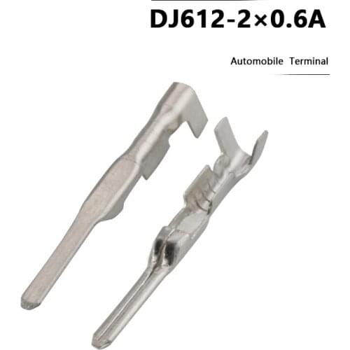 100-1000 PCS H62 brass tinned 2.0mm male car connector terminal block DJ612-2×0.6A