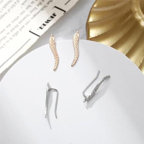 2pcs Earrings Jewelry Fashion Metal Ear Clip Leaf Earrings Retro Earrings For Women Gift Ear Cuff Caught In Cuffs