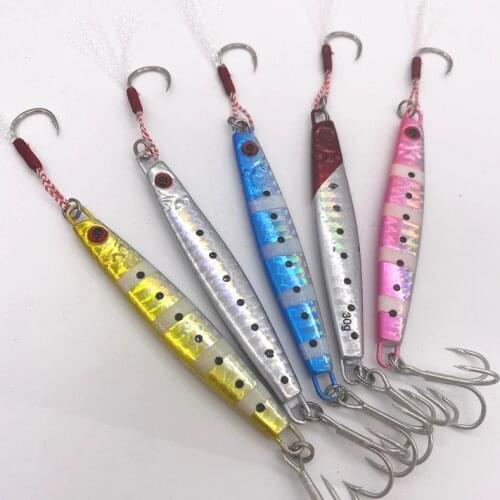 30/ 40/50/60 Laser Lead Fish Shore Casting Jigging Fishing Spoon Lure Metal Jig Lure Leurre Seabass iron plate Wobbler Hard Bait