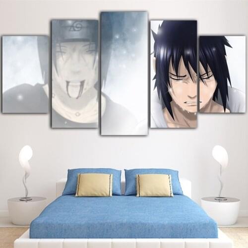 5 Piece Canvas Wall Art Painting Anime Poster Ninja Character Modular Pictures And Prints Home Living Room & Bedroom Decoration