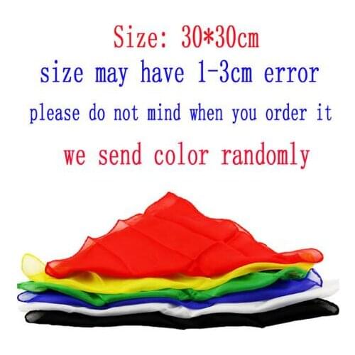 6pcs Silk Magic Tricks 30*30cm Magic Silk Magician Scarf Trick Stage Magia,Accessories