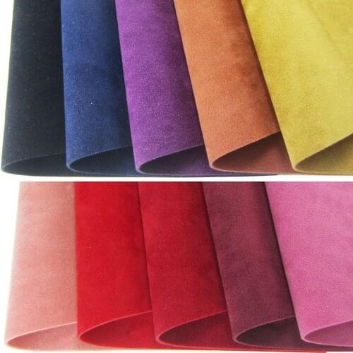 A4 Sheet Both Side Velvet Leather Fabric Suede Synthetic Leather For Bag Bows DIY Home Decoration Craft Project H0608