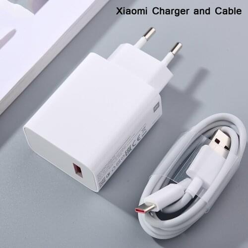 Original Xiaomi 10 10T Pro Charger 33W EU Turbo Fast Charging Adapter 6A Type C Cable For MI 11 Ultra 10S X3 NFC Redmi K30 K40