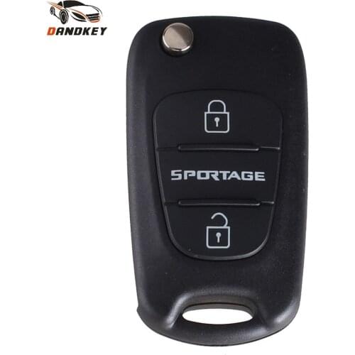 Dandkey 3 Buttons Flip Folding Remote Key Shell Blank Case Replacement For Kia Sportage key shell