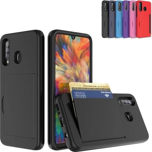 For Samsung Galaxy A50 A30 A20 SM-A505FN/DS A305FN A205FN Case Candy Color Business Card Slots Cover For S20 FE S10 Plus Funda