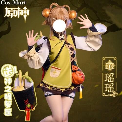 Hot Game Genshin Impact YaoYao Cosplay Costume Cute Loli Uniform Dress Female Activity Party Role Play Clothing S-L New Arrival
