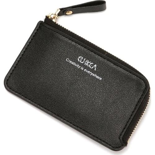 Men/Women Mini ID Card Holders Business Credit Card Holder PU Leather Slim Bank Card Case Organizer Wallet Zipper Purse Unisex