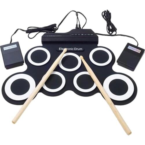 Electronic Drum Set /7 Electronic Drum /7 Tone /8 Demo Song/ 7 Drum Pads Metronome Function /External Instrument Input Available