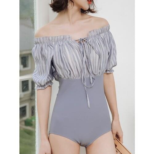 2020 New Sexy One Piece Swimsuit Women Off Shoulder Swimwear Bodysuit Swimsuits Summer Beachwear Bathing Suits Monokini Push Up