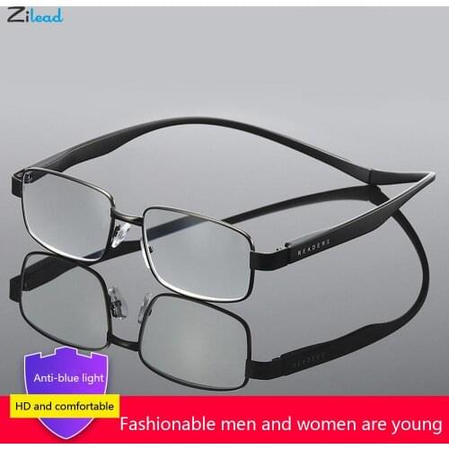 Zilead Neck Hanging Reading Glasses Men Women Portable Magnetic Presbyopia Eyeglasses Anti Blue Rays Hyperopia Glasses With+1~+4