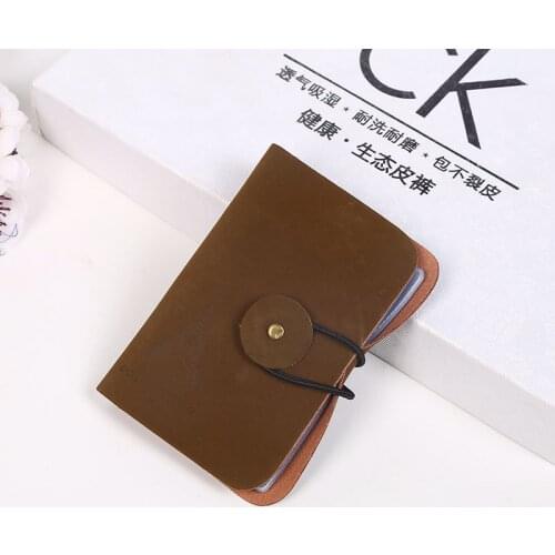 Men Women Casual Card Case Holders 24 Slot Tower Printed Credit ID Card Holder String Genuine Sheep Leather Business Wallet Bag