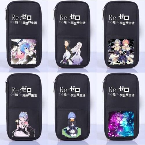Re:Life in a different world from zero Student School Office Stationery Storage Cosplay Pen Pencil Case Bag Wallet Purse Unisex