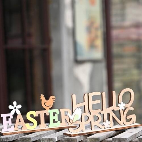DIY Holiday Bunny letter decoration creative wood aster decoration supplies party mall flower shop home Easter Decoration