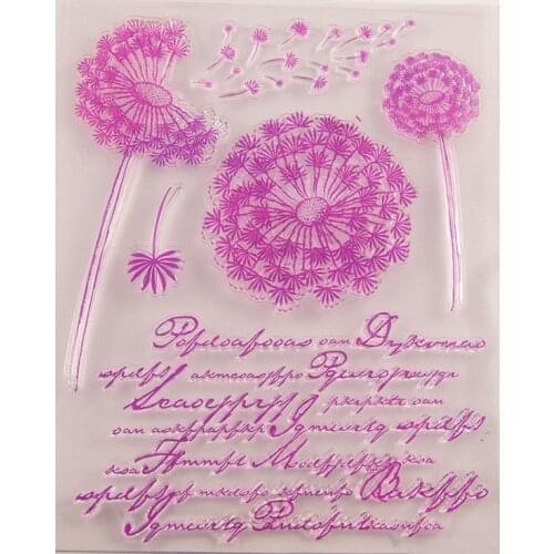 2020 Dandelion Letters Clear Stamps DIY Scrapbooking Craft Supplies Silicone Seal Custom Photo Album ink pad Stamping