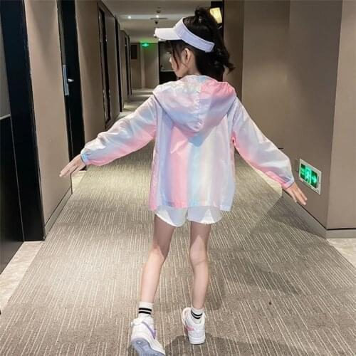 Sunscreen Jacket Womens Girls Korean UV Protection Loose Sun-protective Clothing Thin Bright Coat Zipper Jacket