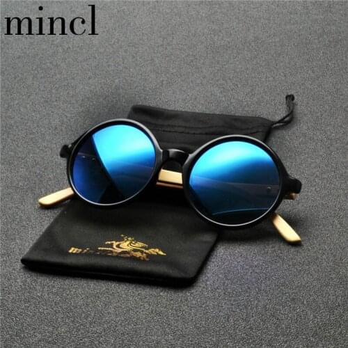 Wooden round Sunglasses For Women Fashion Brand Designer UV400 Mirror Lenses Bamboo Sunglasses For Men 2019 New NX