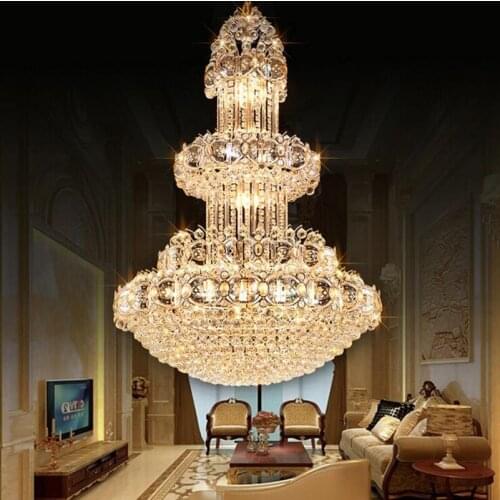 Traditional crystal chandeliers hotel lobby crystal lamps duplexes living room chandeliers large projects large chandeliers led