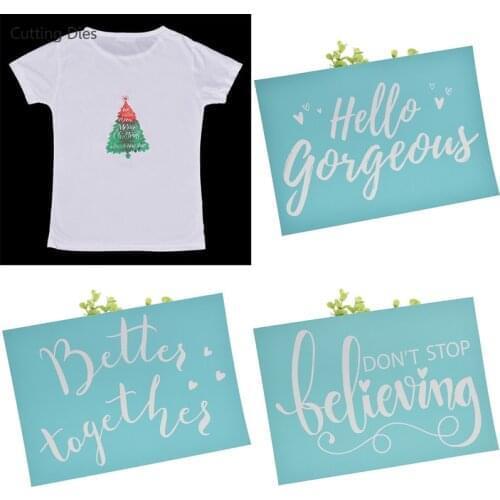 2019 New Letter Printed Silk Screen Stencils Stamps For Diy T Shirt Painting Wall Home Decoration Crafts