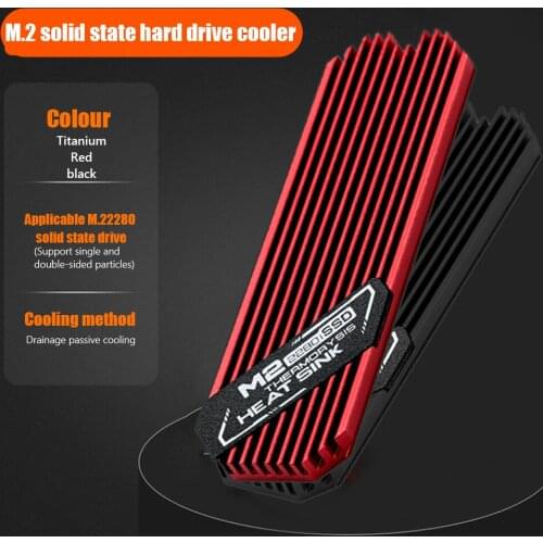 Ultra-thin M.2 Solid State Hard Disk Heatsink Aluminum Alloy Cooler Cooling Thermal Pads Heat Radiator for PCIE 2280 SSD