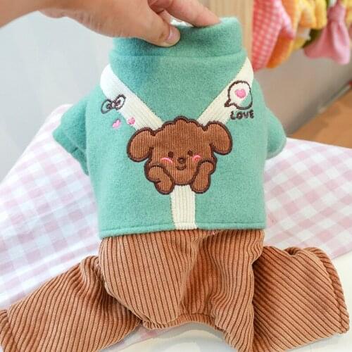 Thicken Warm Dog Clothes Jumpsuit High Quality Dog Clothing Coat Outfit Garment Yorkshire Pomeranian Poodle Schnauzer Costumes