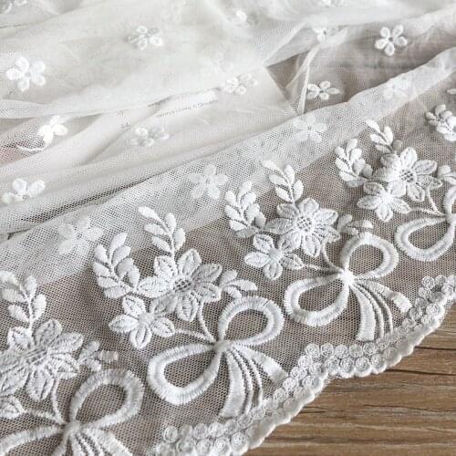 Rosette Embroidery Flowers Lace Fabric Soft French Tulle lace Fabric For DIY Sewing Summer Dress Dance Prom Flower Wedding Dress