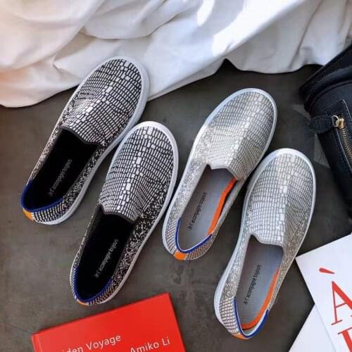 2020 new fashion Womens Loafers Flat Shoes Woman Spring Autumn Round Ballet Flats Femme Tenis Breathable Casual Weaving