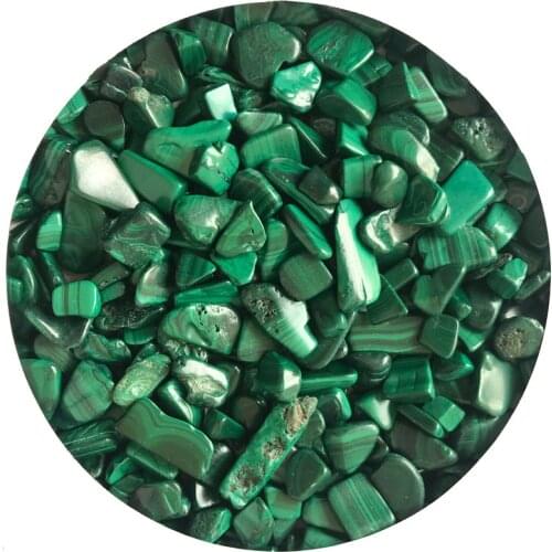 100g Malachite Crystal Gravel Mineral Crystal Chip Beads Home or Fountain Decor Tumbled Stone Degauss Healing Reiki