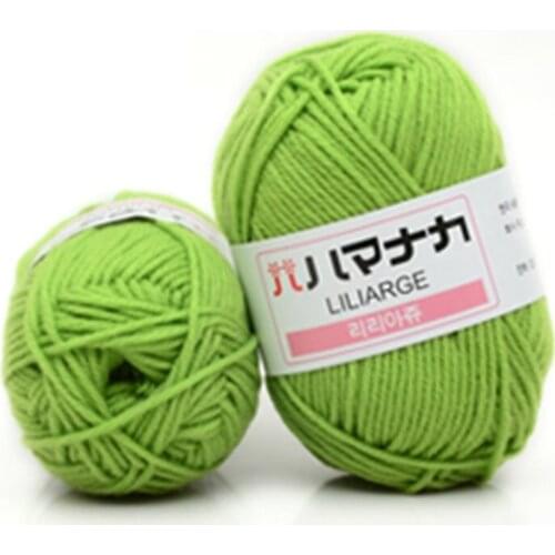 4 Shares Combed Milk Cotton Yarn Comfortable Wool Blended Yarn Apparel Sewing Yarn Hand Knitting Scarf Hat Yarn