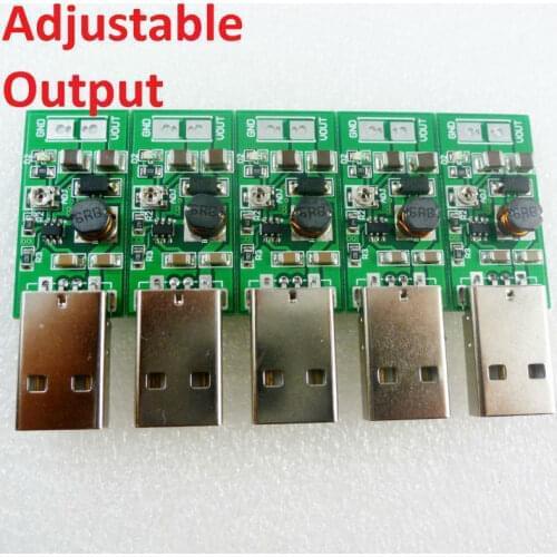 Tb414 5pcs Usb 5v To 6v~15v Dc Dc Adjustable Boost Output Converter Module For Led Motor Ptz Camera Smart Home