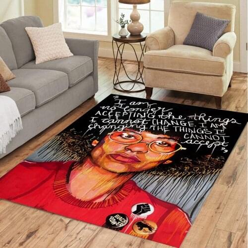 Angela Davis Carprt Rug for Living Room Bedroom Decoration Home Non-slip Rugs Floor Mat Dropshipping