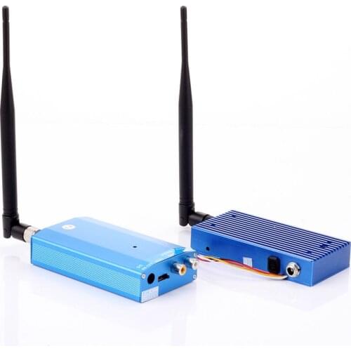 Wireless 1.3G 10W 4CH CCTV FPV Audio Video AV Transmitter & Receiver Antenna Set