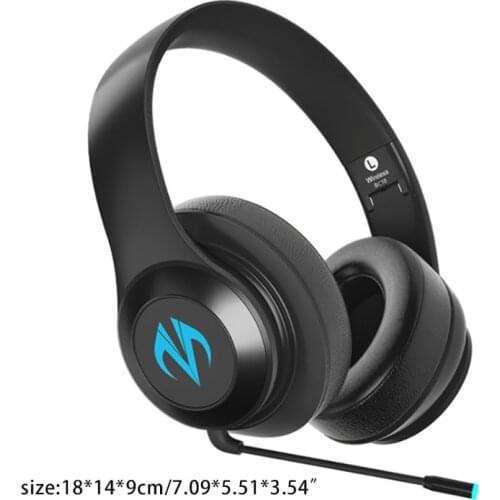 Wireless Headphones Bluetooth 5.0 Gaming Headset Noise-canceling Headphones with Microphone