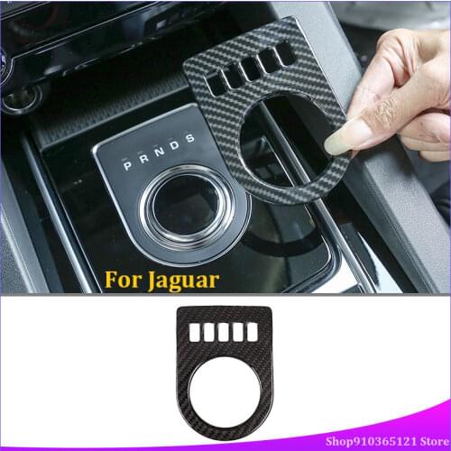 For Jaguar XF XE XJL XJ F-PACE f pace X761 2016-2018 Real Carbon Fiber Center Gear Shift Box Control Panel Trim Cover Frame