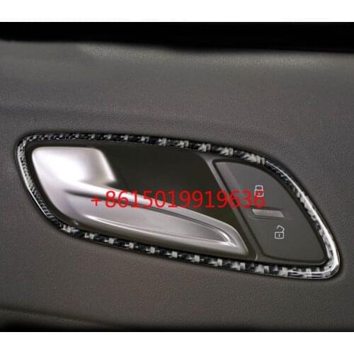 For Audi TT TTS R8 2008-14 special carbon fiber interior door handle internal control panel model accessories sticker