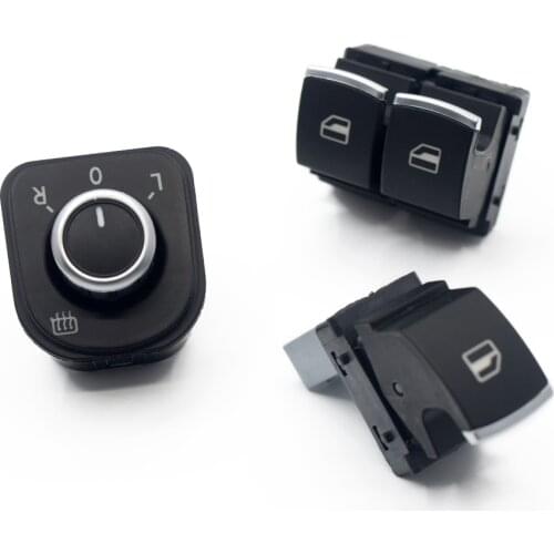 Chrome mirror switch Window Switch Control Button for Volkswagen VW passat B6 Eos Golf 5 6 GTI mk5 mk6 TIGUAN GTI 3PCS/SET