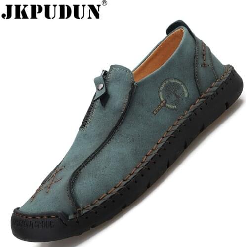 Leather Mens Shoes Casual Lightweight Sneakers Men Breathable Driving Shoes Lightweight Soft Mens Flat Shoes Chaussure Homme