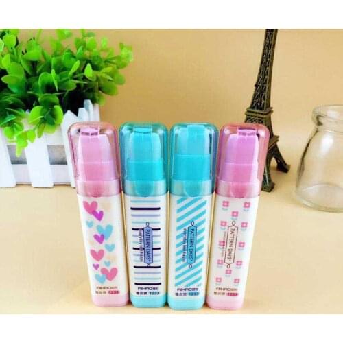 Cute Kawaii Heart Flower Rubber Erasers Lovely Stripe Pencil Eraser For Kids Gift Creative Korean School Stationery Novelty Item