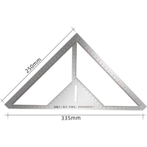 Multifunctional Triangle Floor Drain Ruler Stainless Steel Angle Rulers Durable
