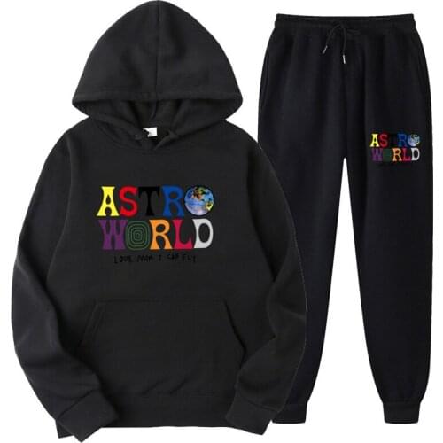 2021 New Mens Hoodies+Sweatpants Autumn Winter Fashion Suit Fleece Hooded Sportswear 2 Piece Jogging Tracksuit Running Sets
