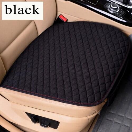 Car Seat Cover Cotton Linen Fabric Four Seasons Front Rear Flax Cushion Breathable Protector Mat PadS Auto Accessories