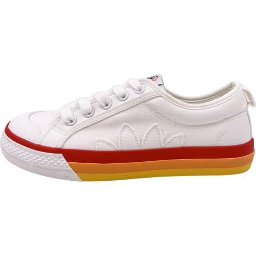 Wild Rainbow Canvas Sneakers Shoes 2019 Summer Stitching Soles Casual Retro Students Small White Shoes