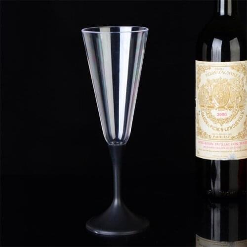 PlasticGoblet wine White champagne glass Goblet Juice Drink Glass one piece Party Barware