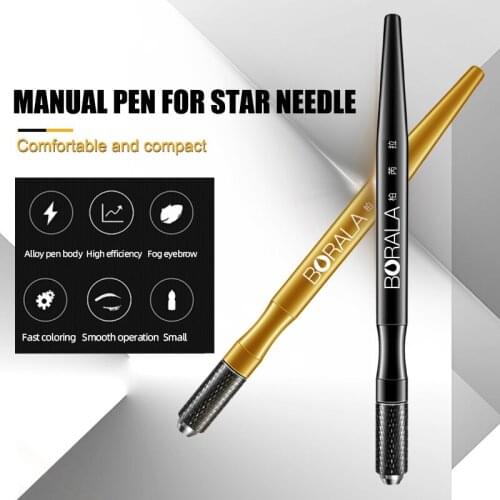 Manual Eyebrow Tattoo starry sky Handmade Pen Permanent Makeup Microblade Embroidery Eyebrow Pen Holder