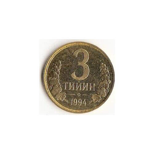 Uzbekistan 3 Thein 1994 Edition Coins Asia New Original Coin Unc Collectible Edition Real Rare Commemorative