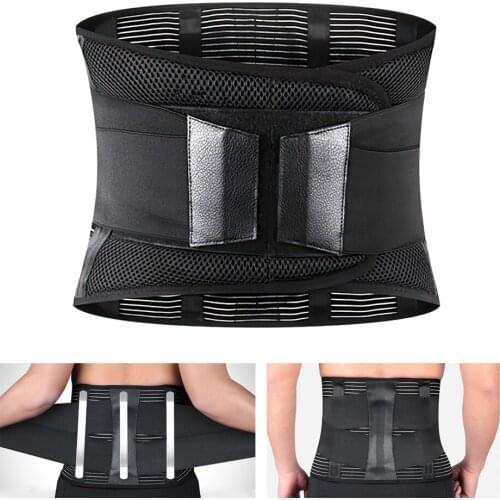 Sweat Waist Belts Back Lower Back Brace Adjustable Fitness Training Weightlifting Spine Protector Sports Pain Relief Waist Belt