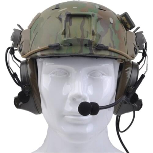 Z Tactical Softair Aviation Headset Headphone Comtac ii Headset for FAST Helmets and Peltor Helmet Rail Adapter Set FG color
