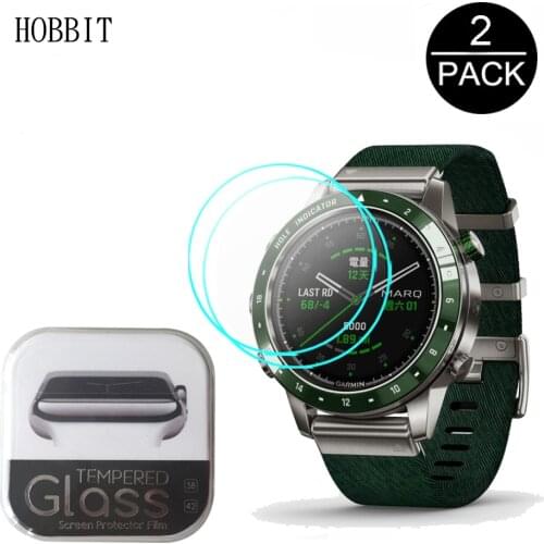 2PCS HD Clear Premium Tempered Glass For Garmin MARQ Golfer SmartWatch Screen Protector Film 9H Anti-Scratch Water-proof Glass