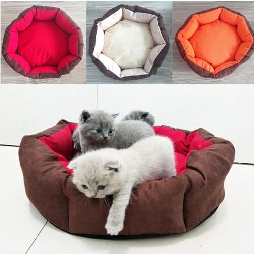 Winter Warm Cat Nest Fashion Thick Pad Cat Nest Yurt Color Luxury Wool Felt Cat Nest Deep Sleep Pet Cat Autumn Winter Pet Nest