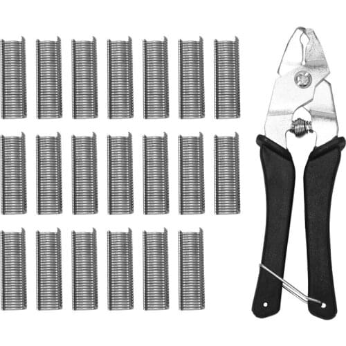 1Pcs Hog Ring Plier Tool and 600Pcs M Clips Chicken Mesh Cage Wire Fencing Crimping Solder Joint Welding Repair Tools